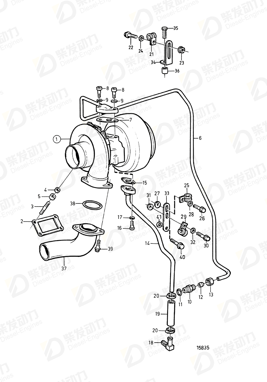 volvo penta Gasket 947624 Drawing volvo penta Gasket 947624 Drawing